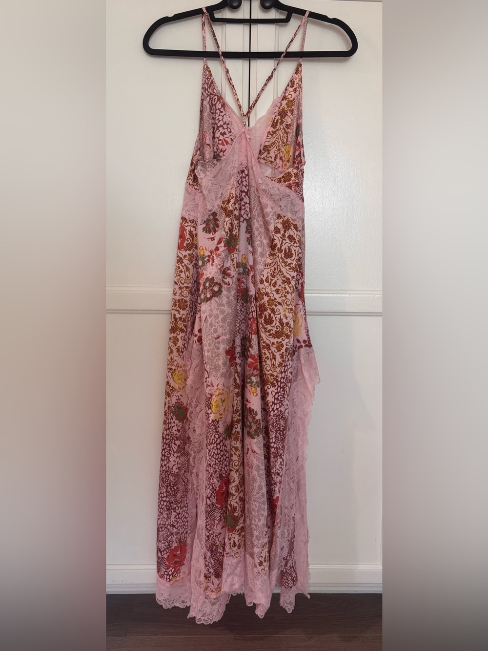 Free People Intimates Right Now Midi Slip Dress Blush Combo Size Small - Picture 7 of 13